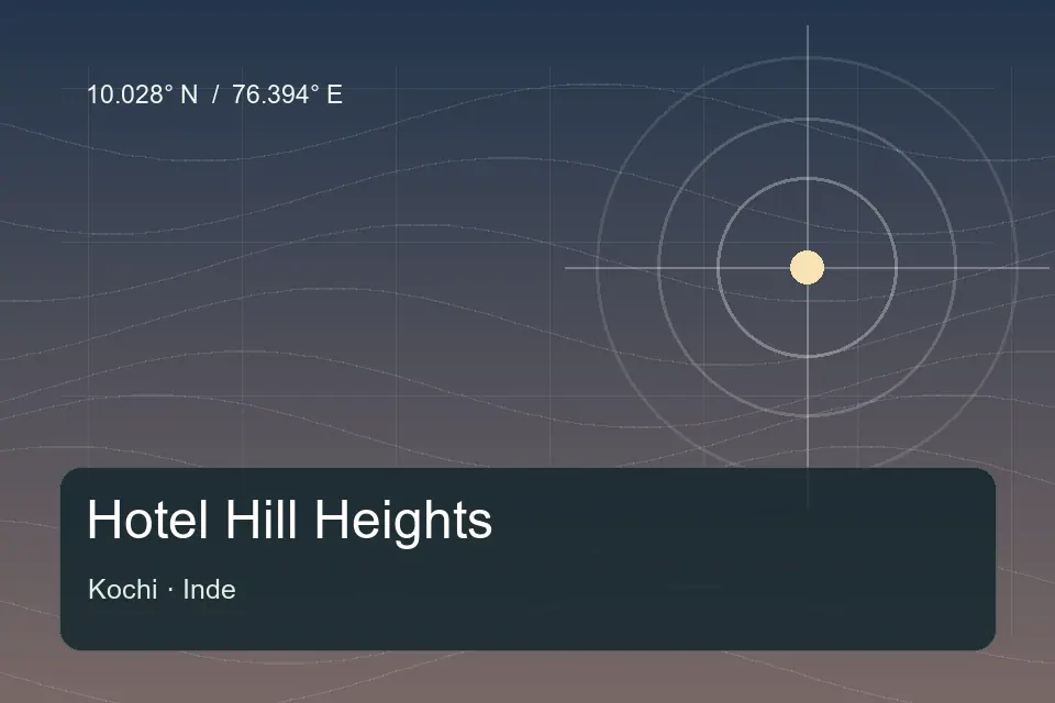 Referência geográfica ilustrada de Hotel Hill Heights em Kochi