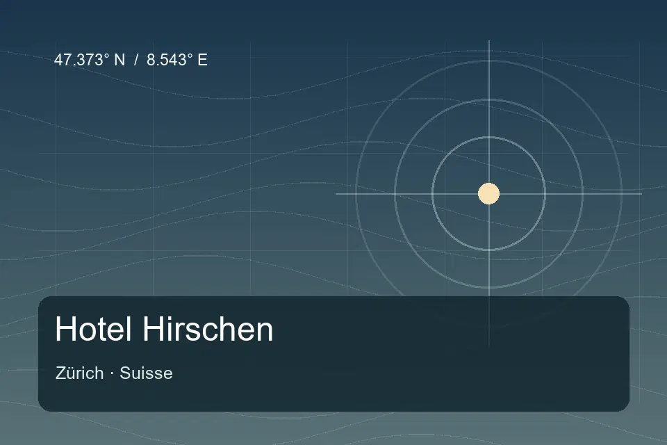 Referência geográfica ilustrada de Hotel Hirschen em Zürich