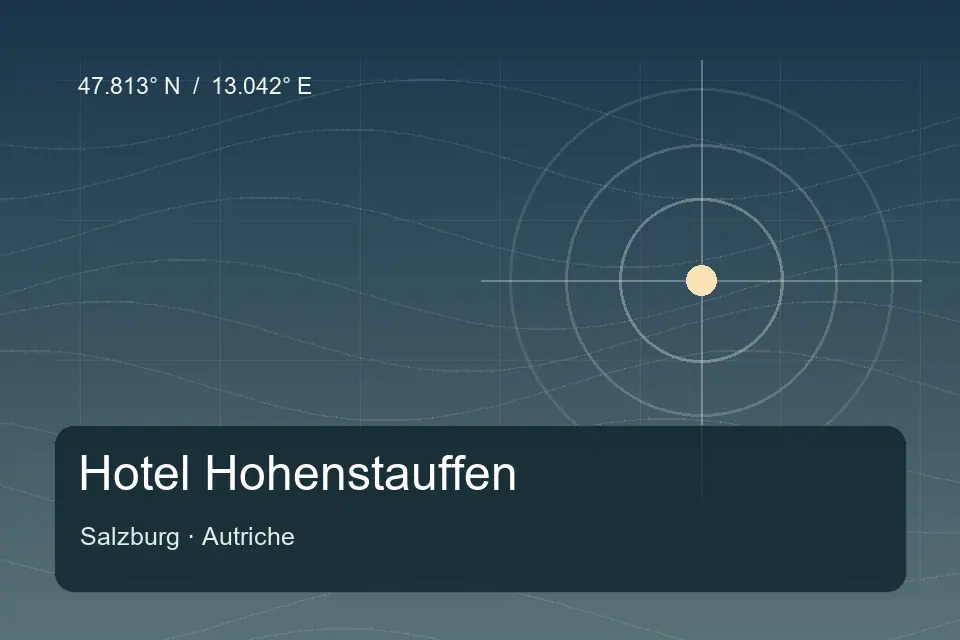 Illustrierter geografischer Orientierungspunkt für Hotel Hohenstauffen in Salzburg