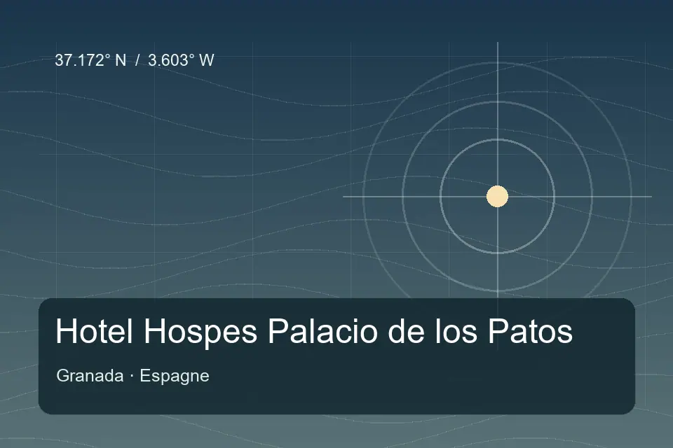 Illustrierter geografischer Orientierungspunkt für Hotel Hospes Palacio de los Patos in Granada