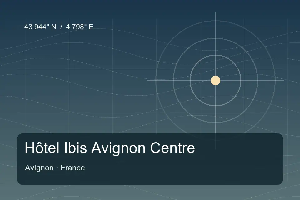 Riferimento geografico illustrato di Hôtel Ibis Avignon Centre a Avignon