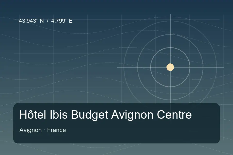 Riferimento geografico illustrato di Hôtel Ibis Budget Avignon Centre a Avignon