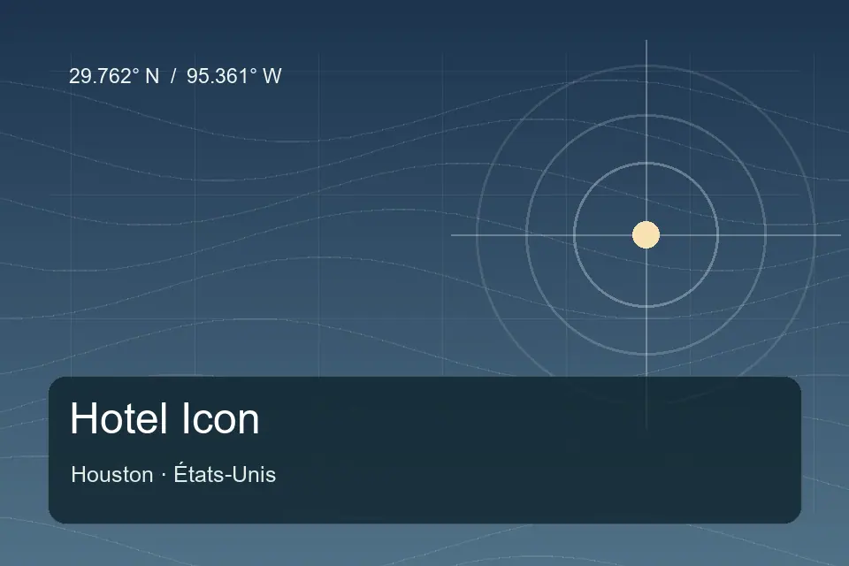 Referência geográfica ilustrada de Hotel Icon em Houston