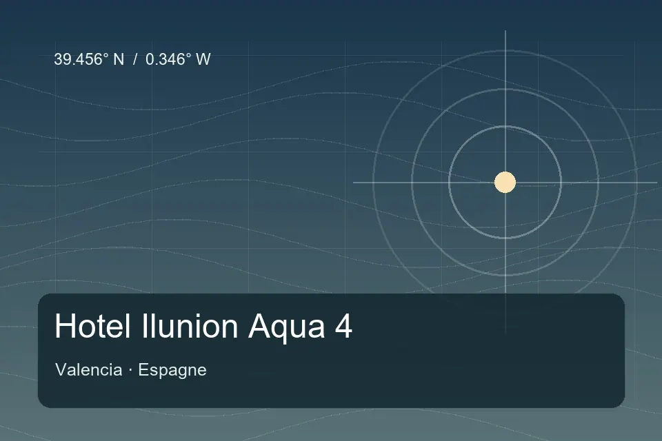Illustrated geographic marker for Hotel Ilunion Aqua 4 in Valencia