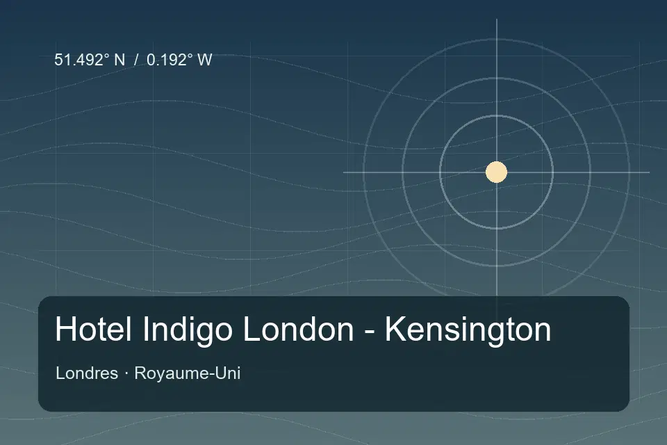 Illustrated geographic marker for Hotel Indigo London - Kensington in London