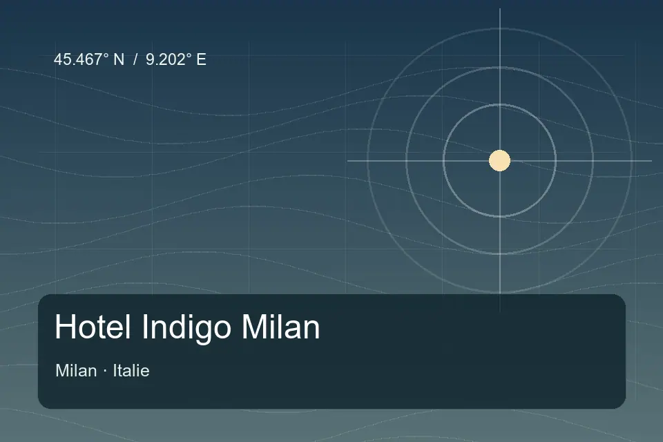 Referencia geográfica ilustrada de Hotel Indigo Milan en Milan