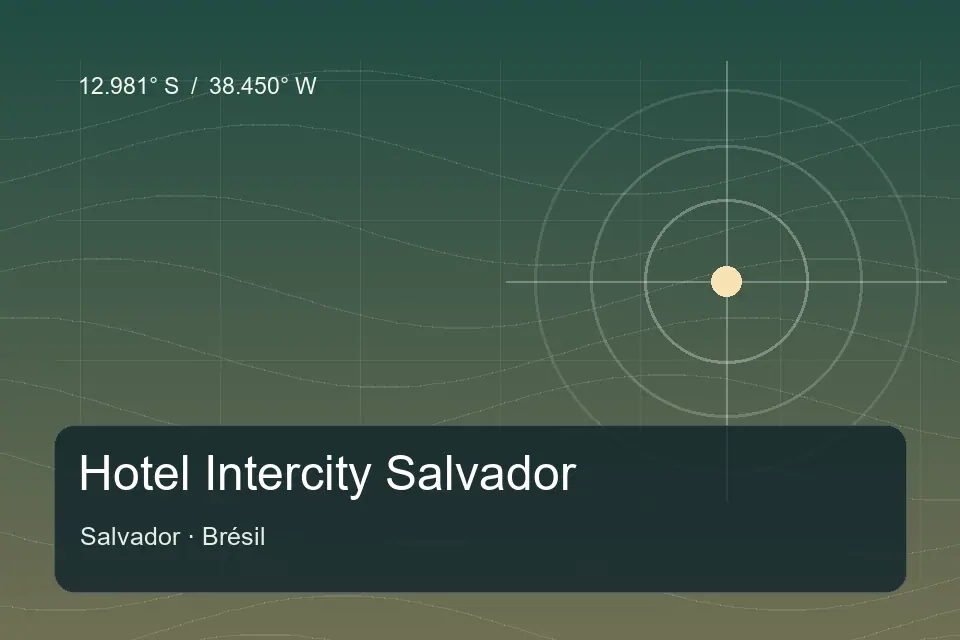 Riferimento geografico illustrato di Hotel Intercity Salvador a Salvador