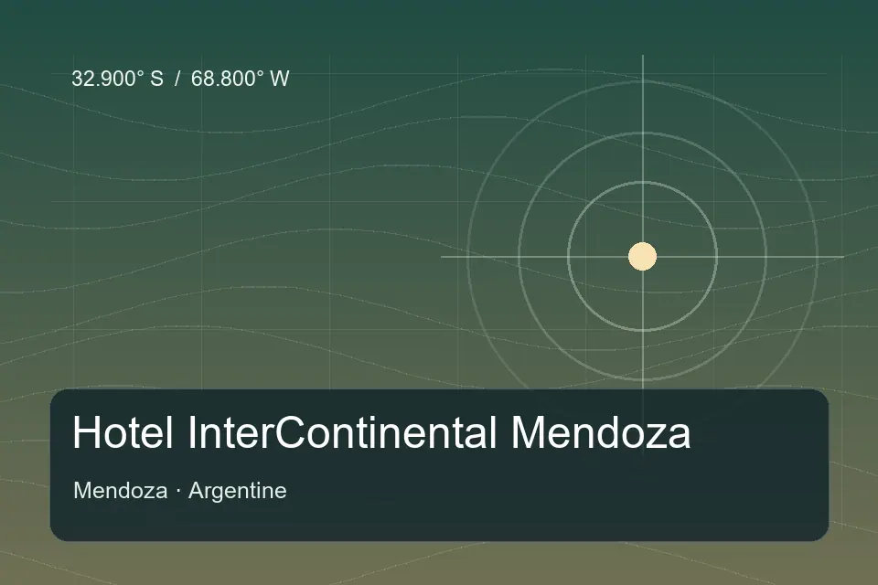 Referência geográfica ilustrada de Hotel InterContinenteal Mendoza em Mendoza