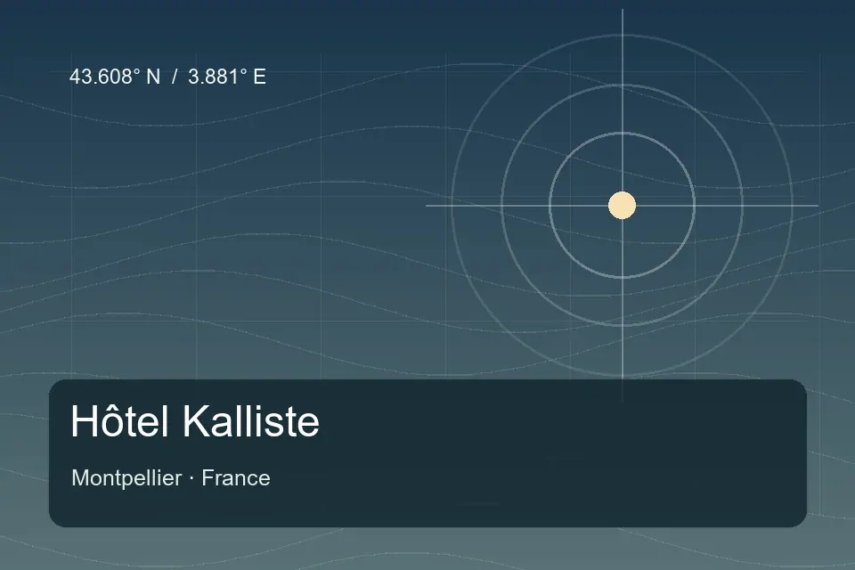 Referência geográfica ilustrada de Hôtel Kalliste em Montpellier