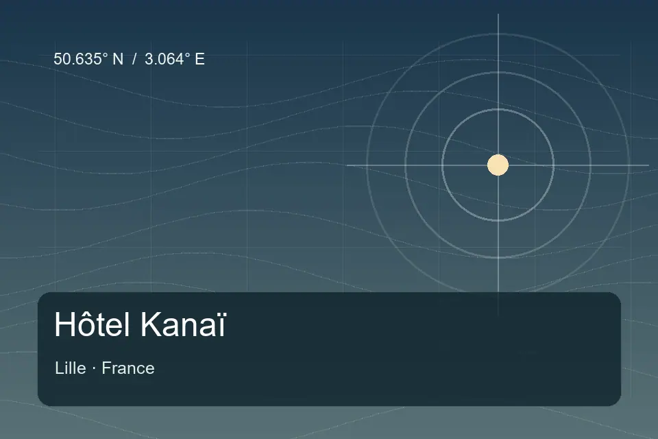 Illustrated geographic marker for Hôtel Kanaï in Lille