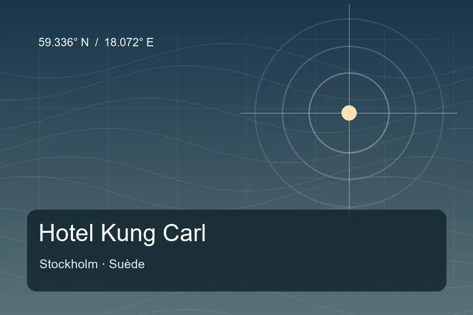 Riferimento geografico illustrato di Hotel Kung Carl a Stockholm