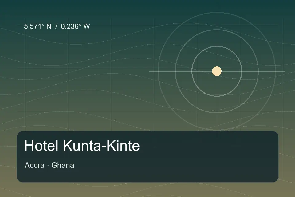 Illustrierter geografischer Orientierungspunkt für Hotel Kunta-Kinte in Accra
