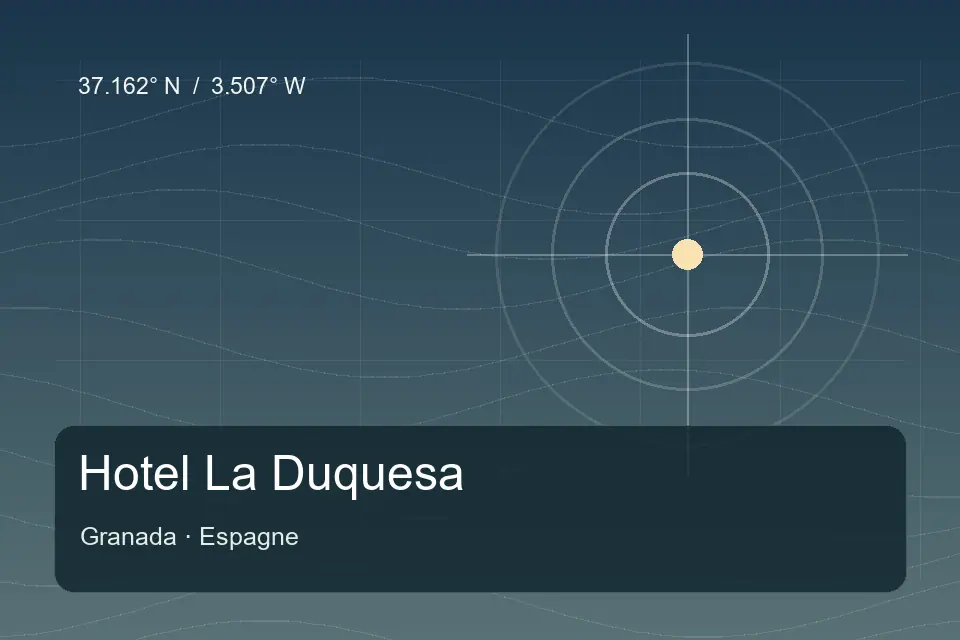 Illustrierter geografischer Orientierungspunkt für Hotel La Duquesa in Granada