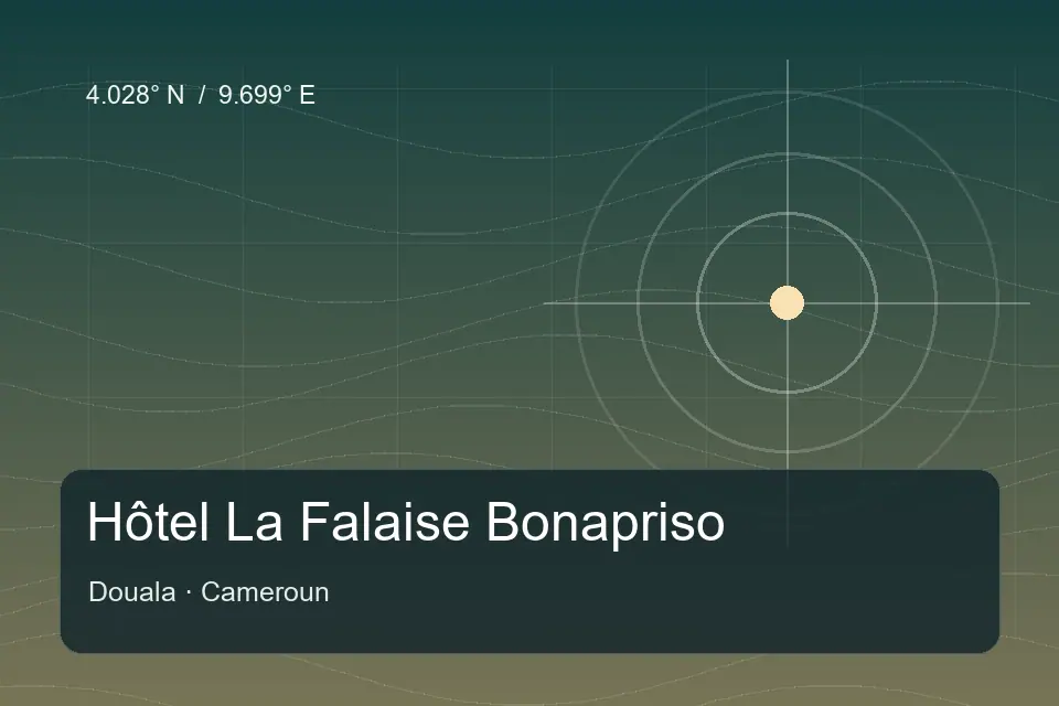 Riferimento geografico illustrato di Hôtel La Falaise Bonapriso a Douala