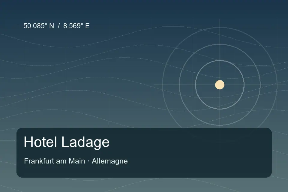 Illustrated geographic marker for Hotel Ladage in Frankfurt am Main