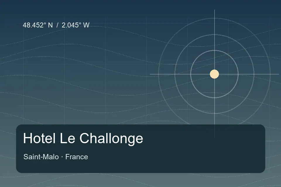 Riferimento geografico illustrato di Hotel Le Challonge a Saint-Malo
