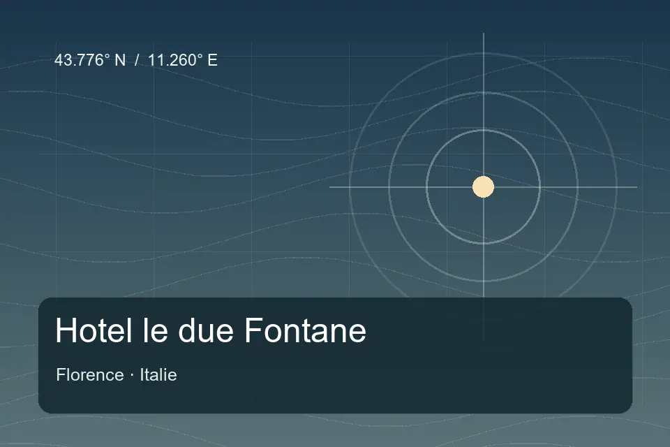 Riferimento geografico illustrato di Hotel le due Fontane a Florence