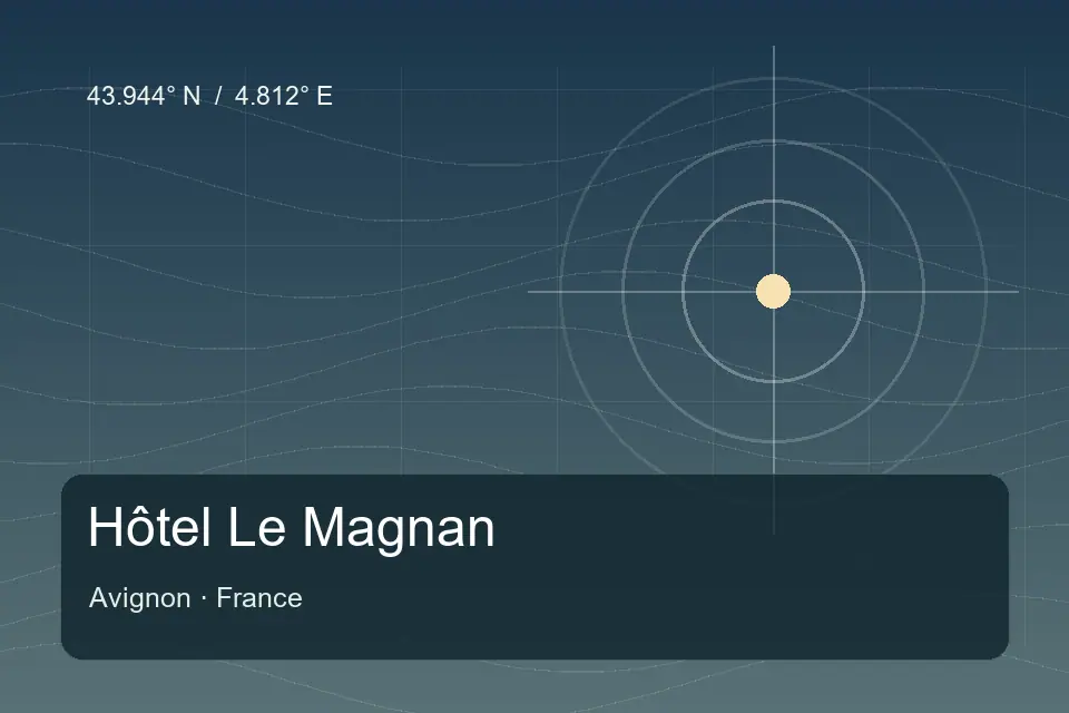 Riferimento geografico illustrato di Hôtel Le Magnan a Avignon