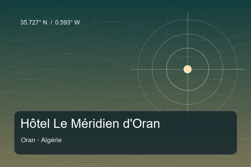 Illustrated geographic marker for Hôtel Le Méridien d'Oran in Oran