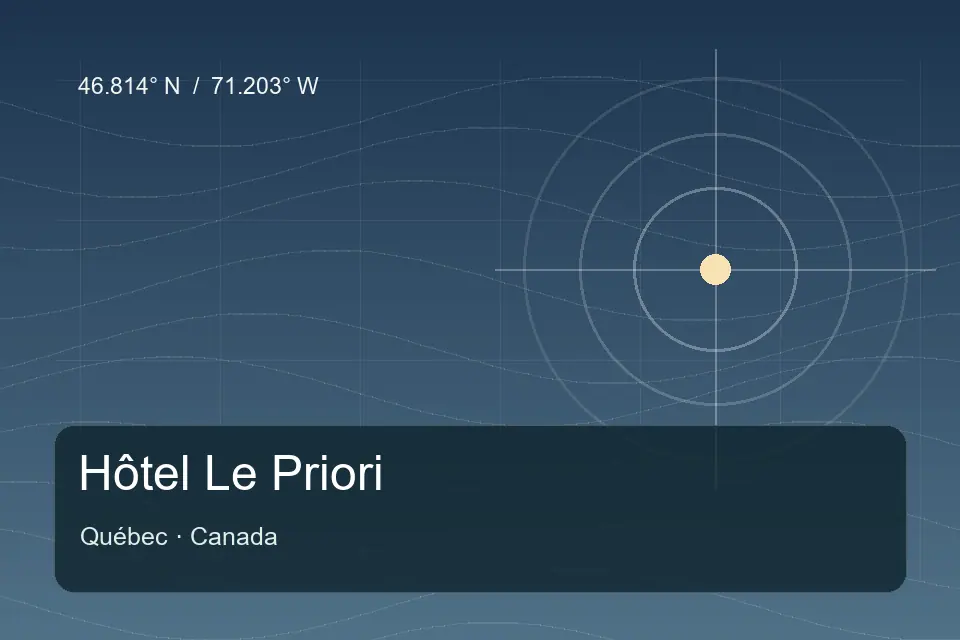 Riferimento geografico illustrato di Hôtel Le Priori a Québec