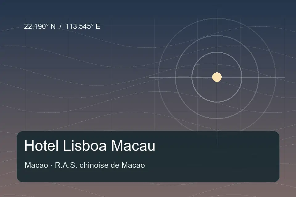Referência geográfica ilustrada de Hotel Lisboa Macau em Macao