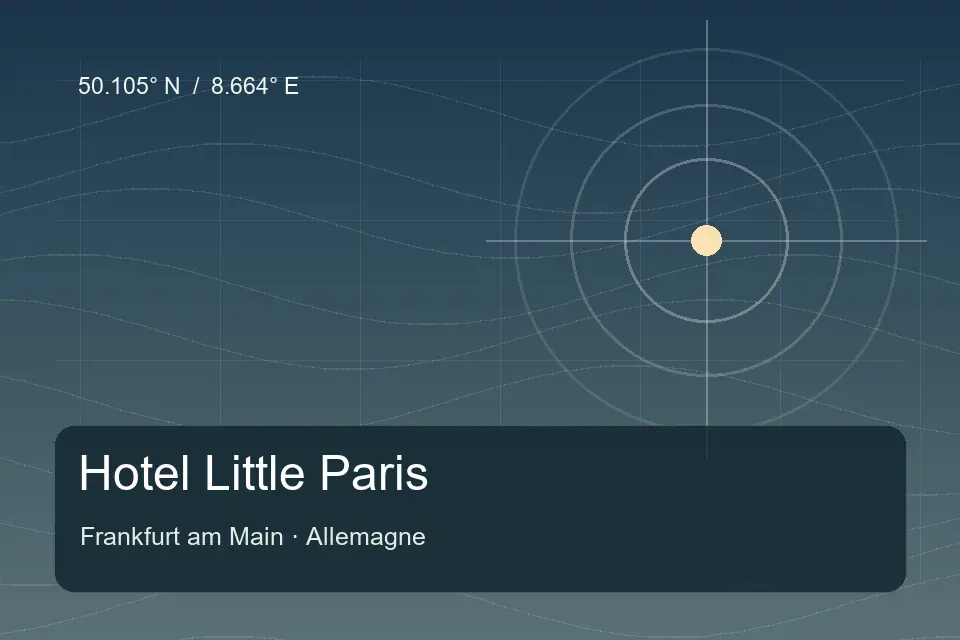 Referência geográfica ilustrada de Hotel Little Paris em Frankfurt am Main