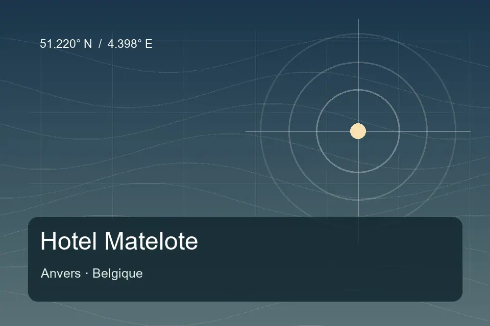Referência geográfica ilustrada de Hotel Matelote em Anvers