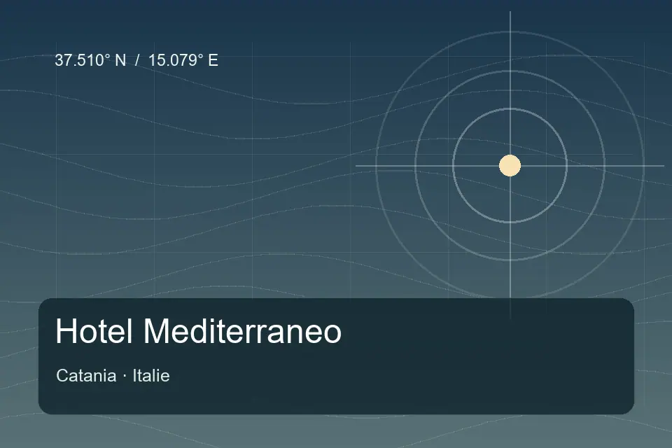 Riferimento geografico illustrato di Hotel Mediterraneo a Catania