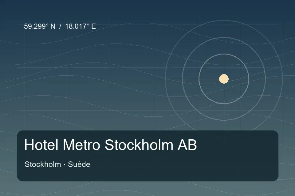 Riferimento geografico illustrato di Hotel Metro Stockholm AB a Stockholm