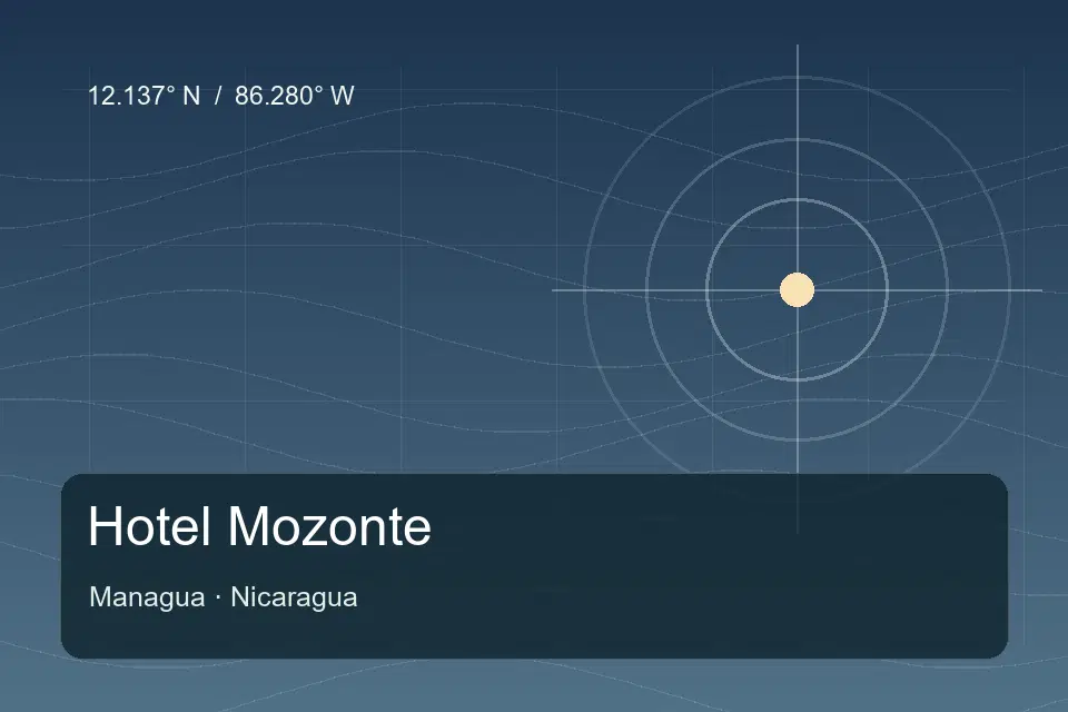 Referência geográfica ilustrada de Hotel Mozonte em Managua