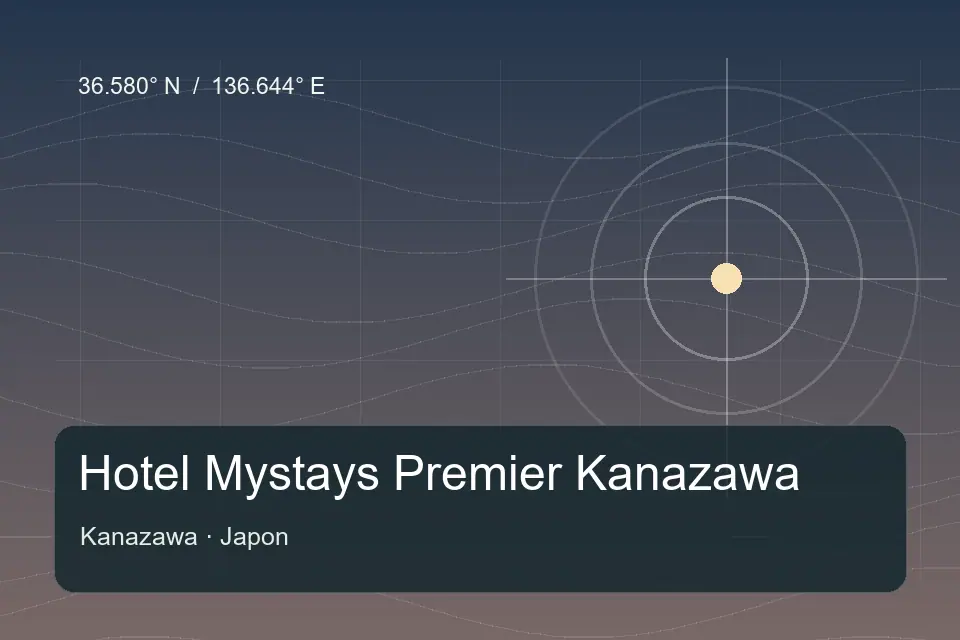 Referência geográfica ilustrada de Hotel Mystays Premier Kanazawa em Kanazawa