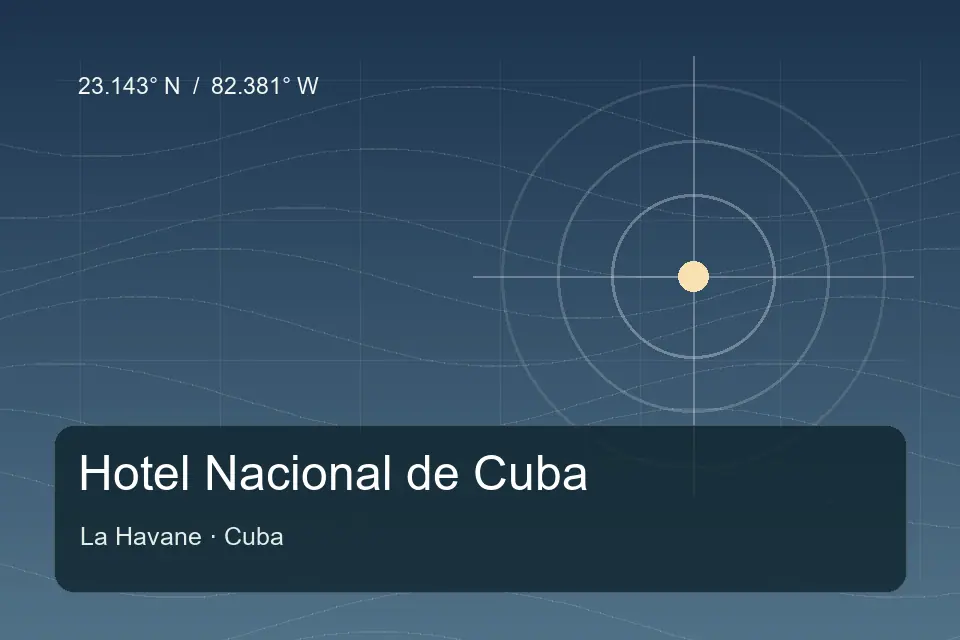 Referência geográfica ilustrada de Hotel Nacional de Cuba em La Havane