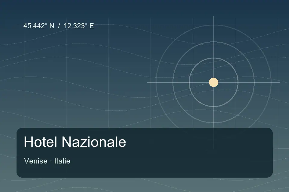 Riferimento geografico illustrato di Hotel Nazionale a Venise