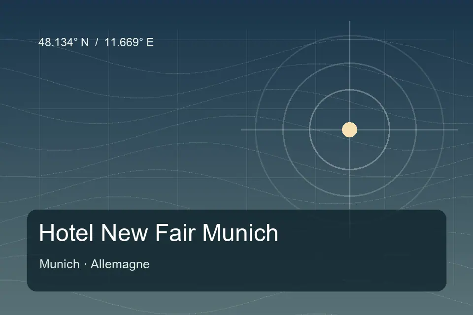 Referência geográfica ilustrada de Hotel New Fair Munich em Munich