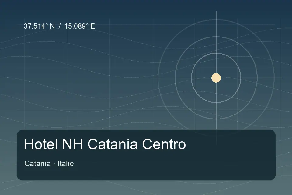Riferimento geografico illustrato di Hotel NH Catania Centro a Catania