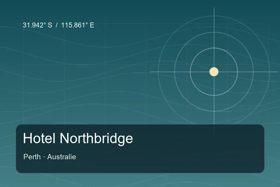 Referencia geográfica ilustrada de Hotel Northbridge en Perth