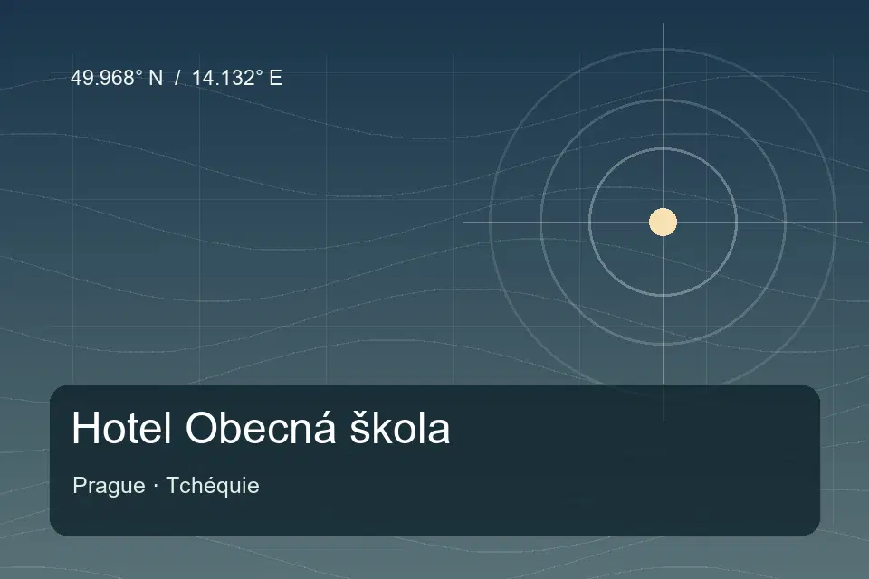 Illustrierter geografischer Orientierungspunkt für Hotel Obecná škola in Prague