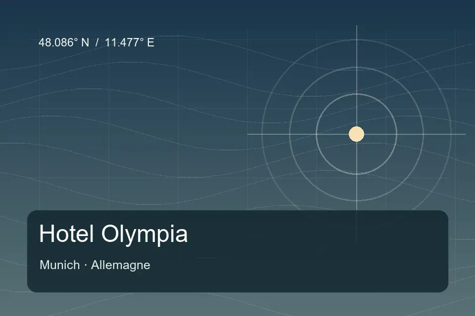 Referência geográfica ilustrada de Hotel Olympia em Munich