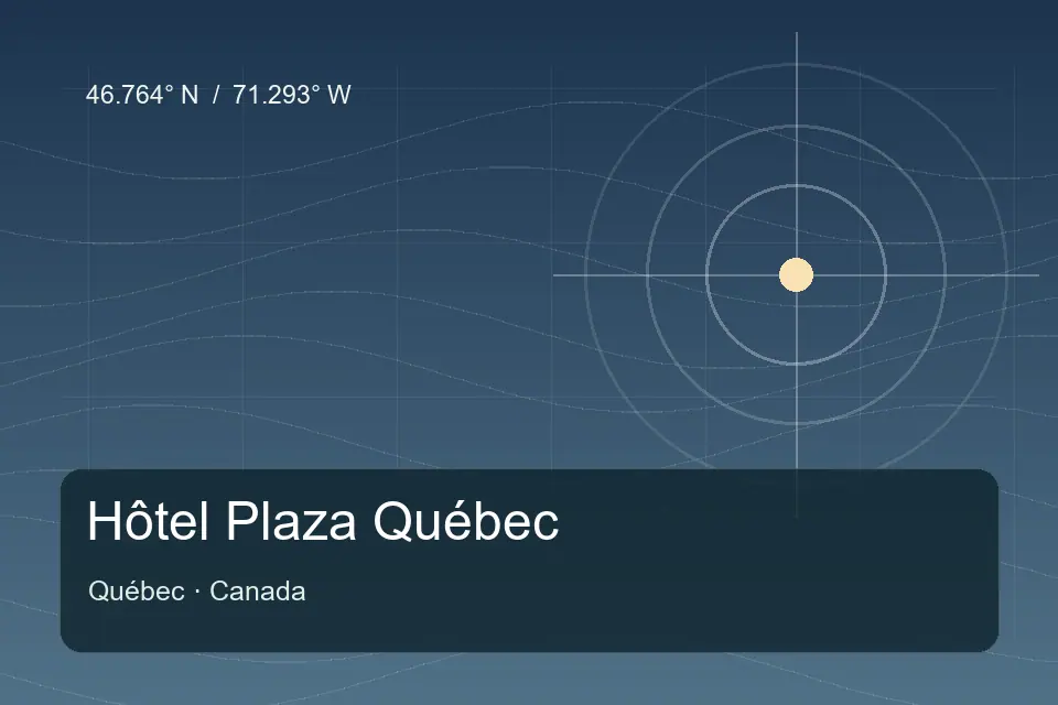 Riferimento geografico illustrato di Hôtel Plaza Québec a Québec