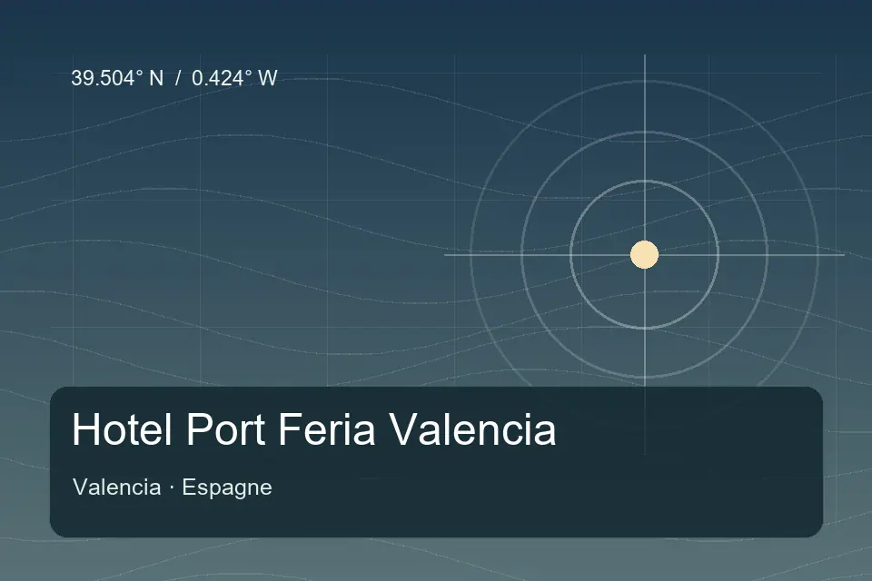 Illustrated geographic marker for Hotel Port Feria Valencia in Valencia