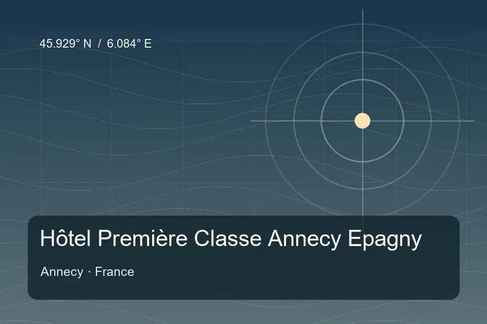 Riferimento geografico illustrato di Hôtel Première Classe Annecy Epagny a Annecy
