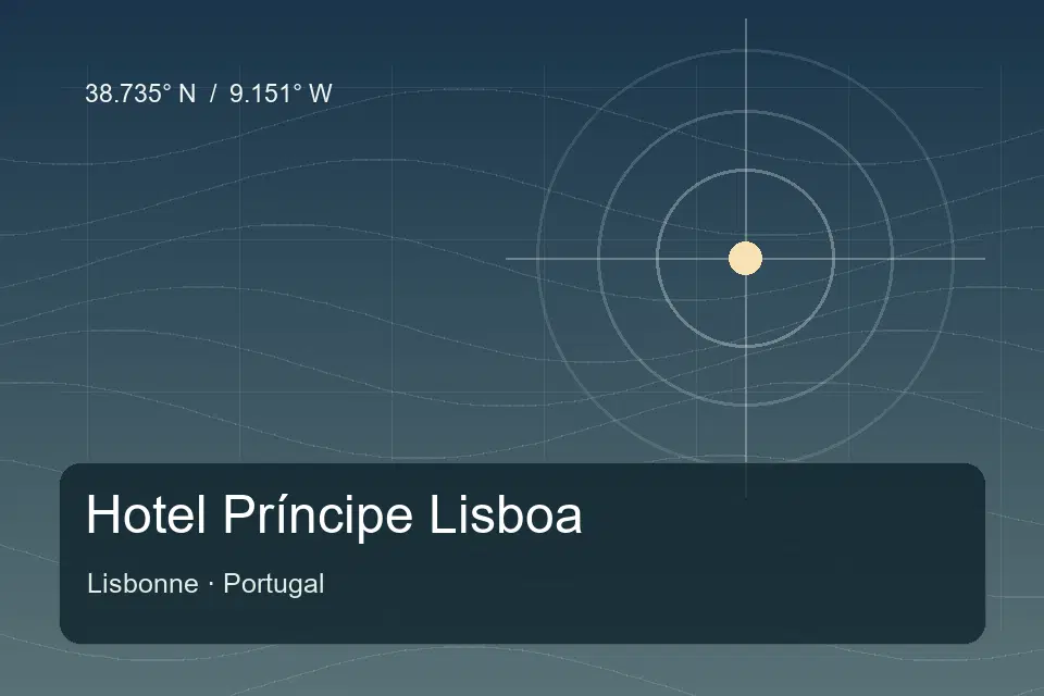 Repère géographique illustré de Hotel Príncipe Lisboa à Lisbonne