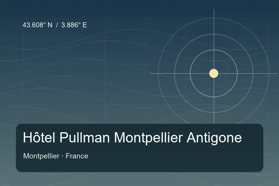 Referência geográfica ilustrada de Hôtel Pullman Montpellier Antigone em Montpellier