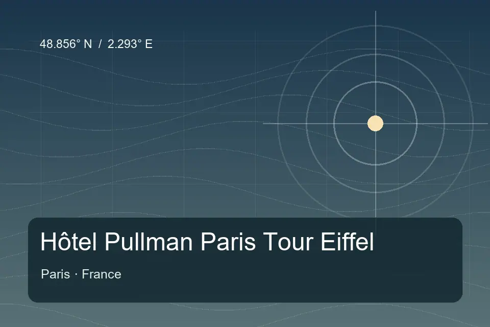 Illustrated geographic marker for Hôtel Pullman Paris Tour Eiffel in Paris