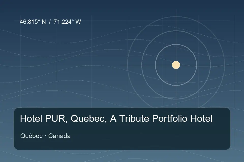 Riferimento geografico illustrato di Hotel PUR, Quebec, A Tribute Portfolio Hotel a Québec