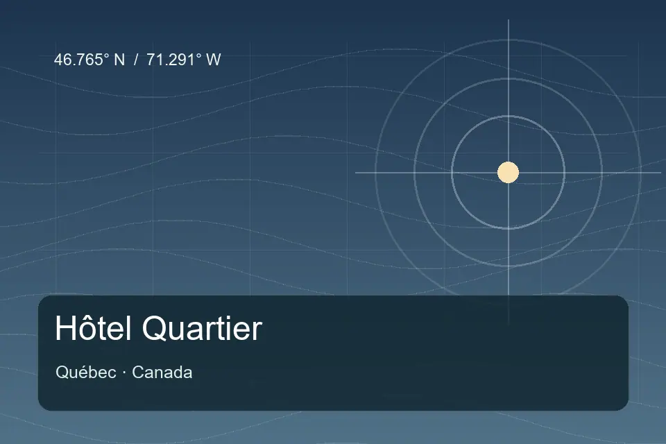 Riferimento geografico illustrato di Hôtel Quartier a Québec