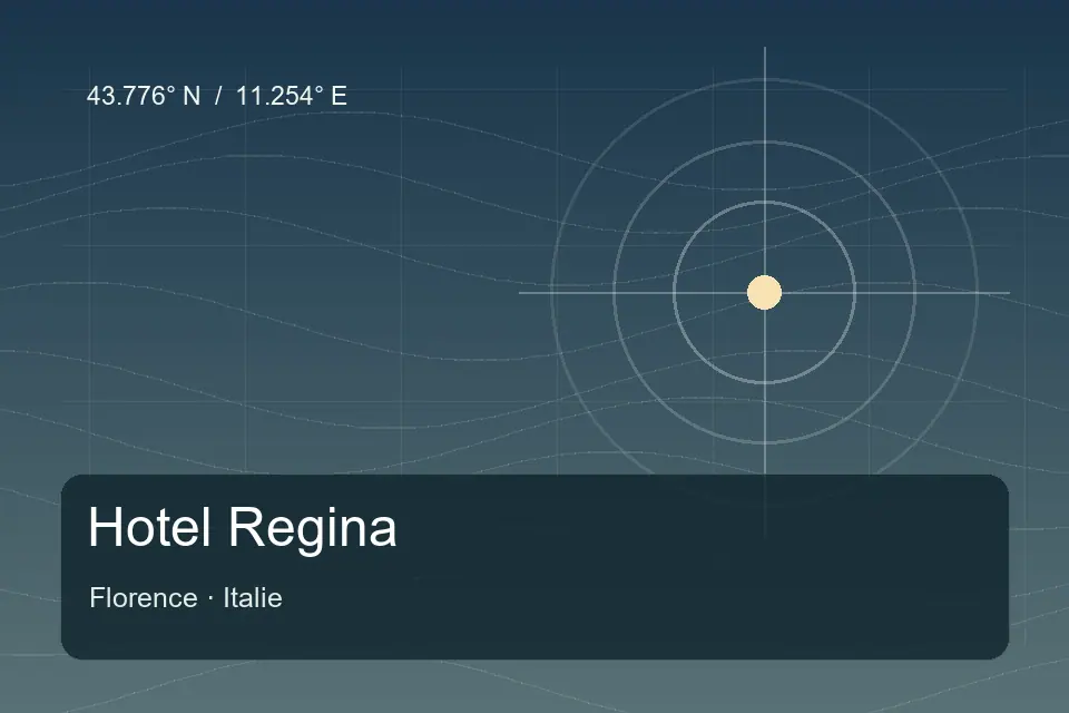 Riferimento geografico illustrato di Hotel Regina a Florence