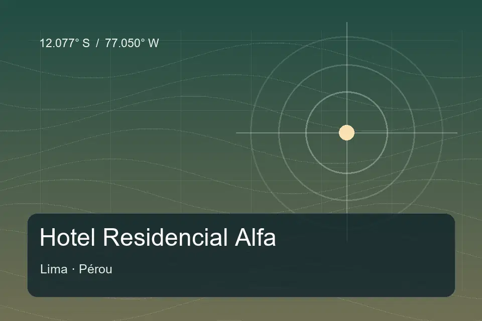 Referência geográfica ilustrada de Hotel Residencial Alfa em Lima