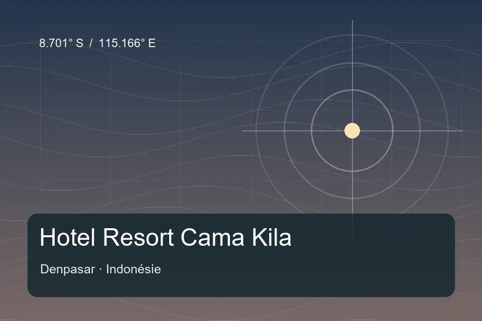Illustrated geographic marker for Hotel Resort Cama Kila in Denpasar