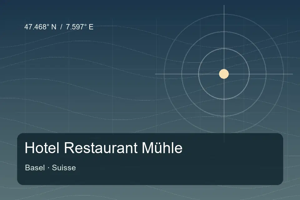 Referencia geográfica ilustrada de Hotel Restaurant Mühle en Basel